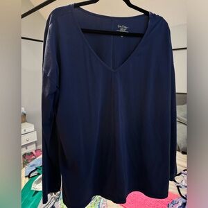 Lilly Pulitzer navy blue Luxletic V-neck size extra large